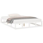 vidaXL Cadre de lit sans matelas blanc 140x200 cm bois massif