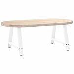 vidaXL Pieds de table basse en forme de A 2 pièces Blanc 70 x (42-43) cm Acier