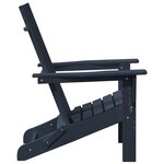 Chaises Adirondack Pliables vidaXL 2 Pièces Bleu Marine 74.5x80.5x90 cm HDPE