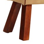 vidaXL Banc saut de cheval 58 cm marron cuir véritable et manguier