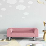 vidaXL Canapé pour enfants rose 70x45x26 5 cm velours