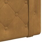 vidaXL Tête de lit suspendue Avec lumière LED Marron Velours