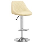 vidaXL Tabourets de bar lot de 2 crème similicuir