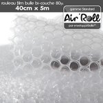 1 rouleau de film bulle d'air largeur 40 cm x longueur 5 mètres - gamme air'roll standard