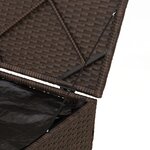 vidaXL Coffre de Rangement Extérieur Brun et Crème Rotin Moyen Rangement