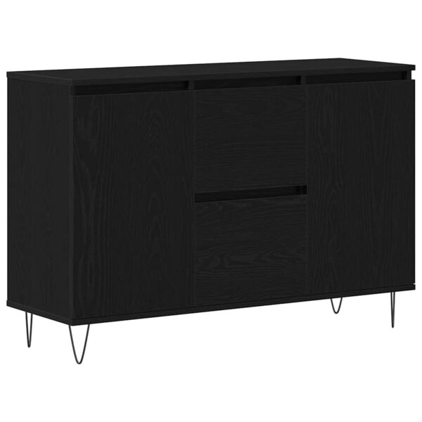 Buffet vidaXL Noir Chêne 101 5x35x70 cm Bois d'ingénierie