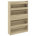 vidaXL Armoire à chaussures chêne sonoma 80x21x125 5cm bois ingénierie