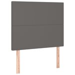vidaXL Sommier à lattes de lit avec matelas et LED Gris 100x200 cm