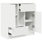 vidaXL Buffet avec tiroirs et portes blanc 70 5x34x74 5 cm