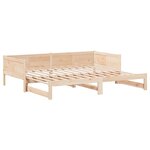 vidaXL Lit Pull-out de Jour Marron 180 x 200 cm Bois massif en pin