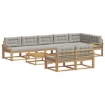 vidaXL Ensemble de canapés d'extérieur 9 pc Blanc et gris clair