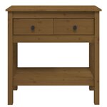 vidaXL Table console Marron miel 75x35x75 cm Bois massif de pin