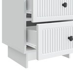vidaXL Cabinet de chevet Blanc 43 x 34 5 x 47 5 cm Bois d'ingénierie