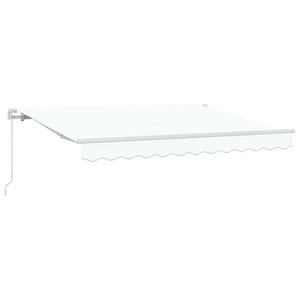 vidaXL Auvent Rétractable Blanc 350 x 200 cm Polyester et Aluminium