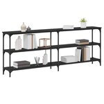 vidaXL Table console Chêne noir 200 x 29 x 75 cm