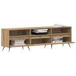 vidaXL Meuble TV chêne artisanal 150 x 30 x 44 5 cm Bois d'ingénierie