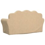 vidaXL Canapé pour enfants 2 places crème peluche douce