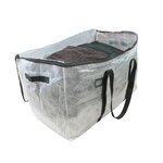 Pack and Move - Lot 10 grands sacs déménagement transparent  rangement et transport ultra résistant - Réutilisable - Poignées solides - 100L