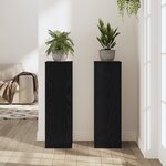 vidaXL Supports de Plante 2 Pièces Chêne Noir 25x25x80 cm Bois Ingénierie
