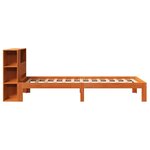 vidaXL Lit bibliothèque sans matelas cire marron 75x190 cm pin massif