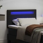 vidaXL Tête de lit LED Noir 100 cm Cuir synthétique