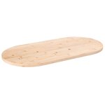 vidaXL Dessus de table 110x55x2 5 cm bois de pin massif ovale