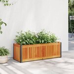 vidaXL Jardinière 80x30x27 5 cm bois massif d'acacia et acier