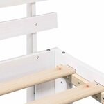 vidaXL Cadre de Lit Blanc en Bois Blanc Bois 75 x 190 cm Simple