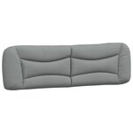 vidaXL Coussin de tête de lit Hvar gris clair 183 cm tissu