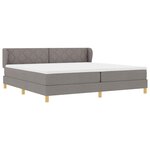 vidaXL Lit à Ressorts avec Matelas Crème 90x200 cm Tissu Taupe
