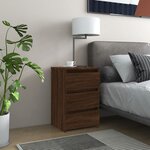 vidaXL Table de chevet Chêne marron 40x35x62 5 cm Bois d'ingénierie