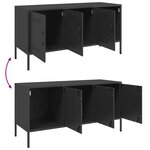 vidaXL Meuble TV noir 100 5x39x50 5 cm acier