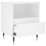 vidaXL Tables de chevet 2 Pièces blanc 40x35x50 cm bois d’ingénierie