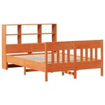 vidaXL Cadre de lit sans matelas cire marron 140x200cm bois pin massif