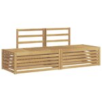 vidaXL Ensemble de canapés d'extérieur 3 Pièce Blanc