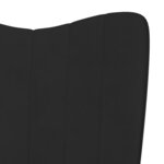 vidaXL Chaise de relaxation avec tabouret Noir Velours