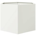 vidaXL Jardinière blanc hexagone 69x60x45 cm acier
