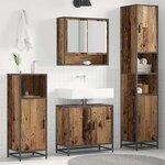 vidaXL Ensemble de mobilier de salle de bain 3 Pièces Bois Ancien