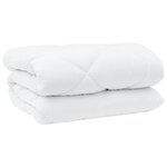 vidaXL Couette avec Oreillers 3 Pièces Blanc Microfibre et Plumes D'oie