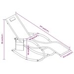 vidaXL Chaise longue à bascule noir acier et textilène