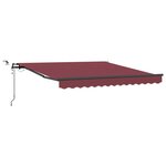 vidaXL Auvent rétractable automatique avec LED bordeaux 300x250 cm