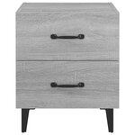 vidaXL Tables de chevet 2 Pièces Sonoma gris 40x35x47 5 cm