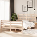 vidaXL Cadre de lit Bois de pin massif 160x200 cm