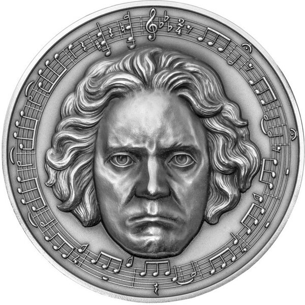 Pièce de monnaie en Argent 3000 Francs g 93.3 (3 oz) Millésime 2020 BEETHOVEN