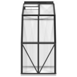 vidaXL Serre avec cadre de base anthracite 3 3 m² aluminium