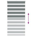 vidaXL Store zèbre gris foncé largeur du tissu 75 9 cm polyester