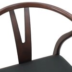 vidaXL Chaise de salle à manger 2 Pièces Marron clair et noir