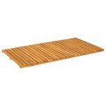 vidaXL Tapis de bain Uni Marron 100 x 55 cm bois