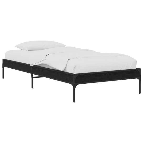 vidaXL Cadre de lit Chêne noir 80 x 200 cm Bois d'ingénierie