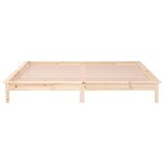 vidaXL Cadre de lit à LED 180x200 cm Super King bois massif